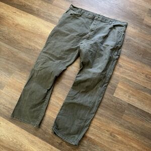 Dickies Workwear Y2K Style Faded Gray Canvas Pants Men's Sz 44x32 Distressed‎